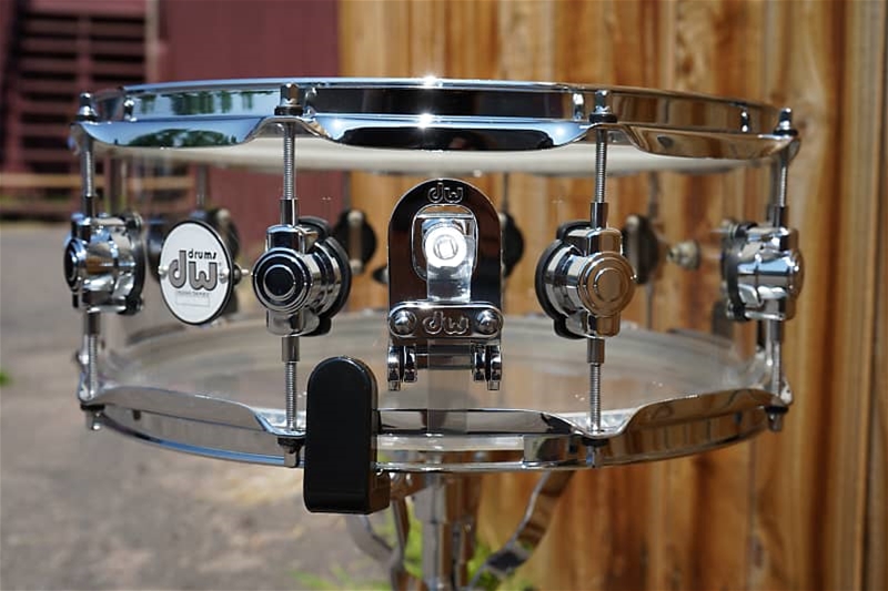 DW Design Series Clear Acrylic 10 Lug 5.5x14 Snare Drum