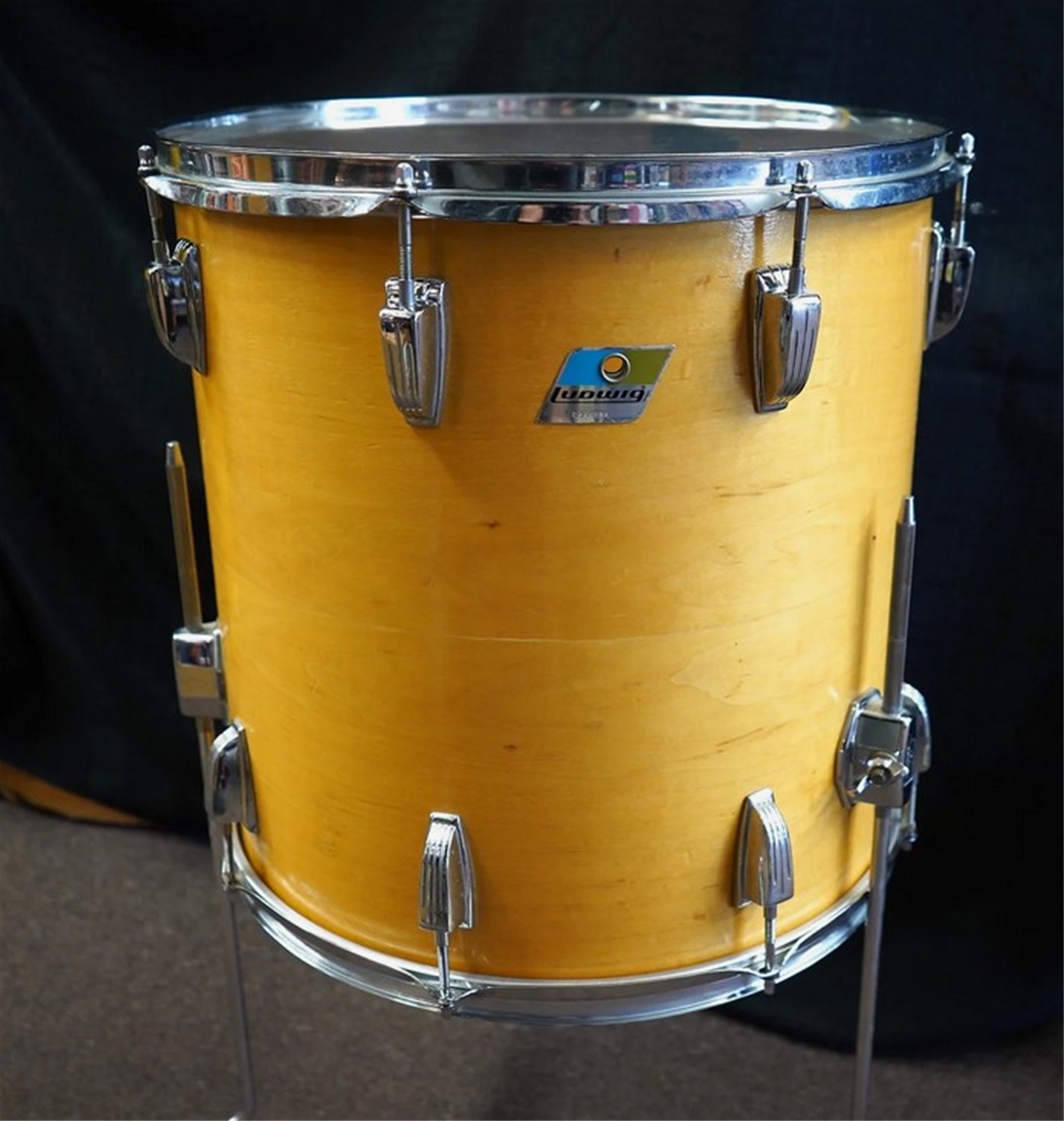 USED - Ludwig USA Classic Series 16x16" Maple Floor Tom w/ Legs - Natural Thermogloss Finish