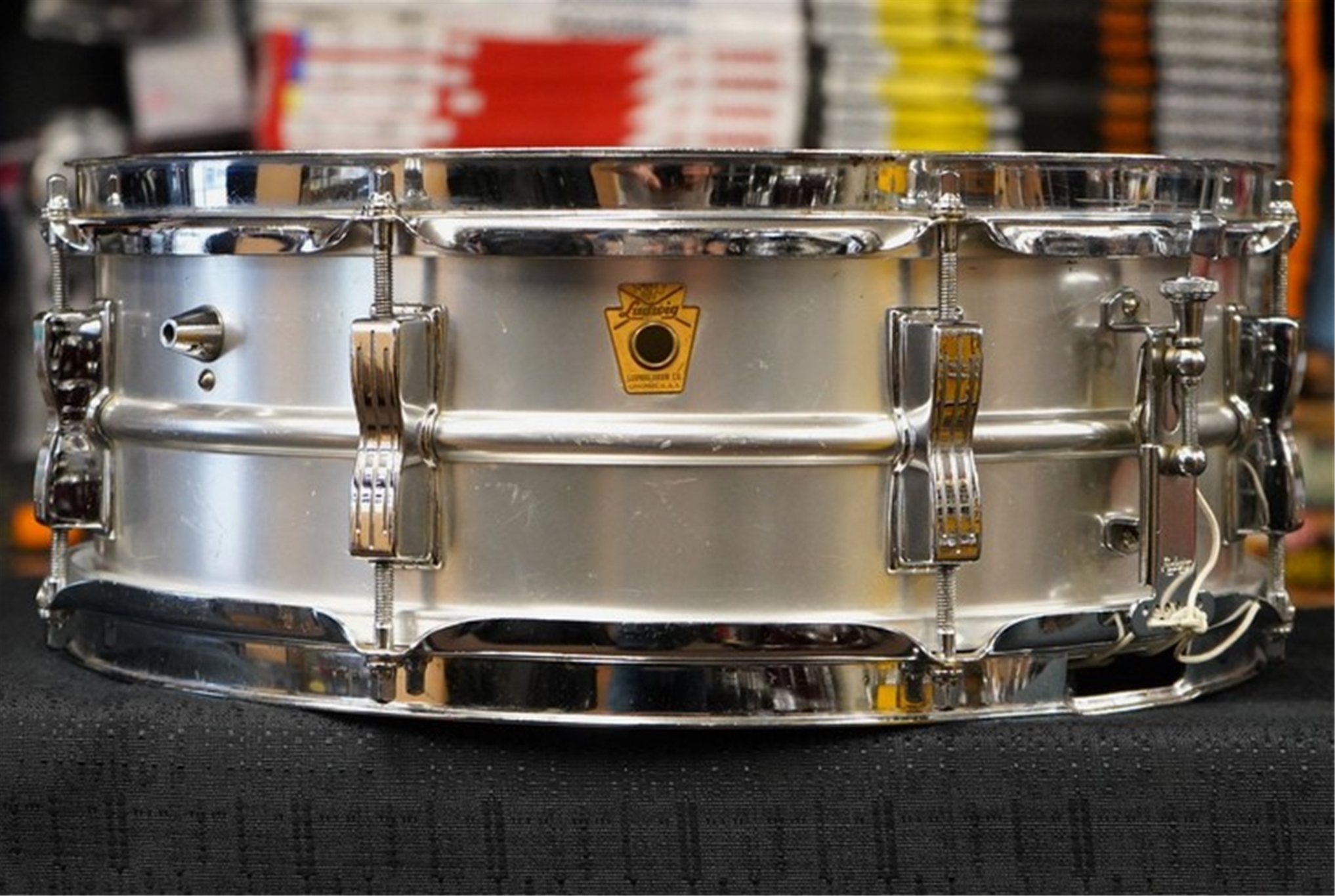 USED - Vintage 1960s Ludwig USA Acrolite 5x14" Aluminum Snare Drum w/ Keystone Badge