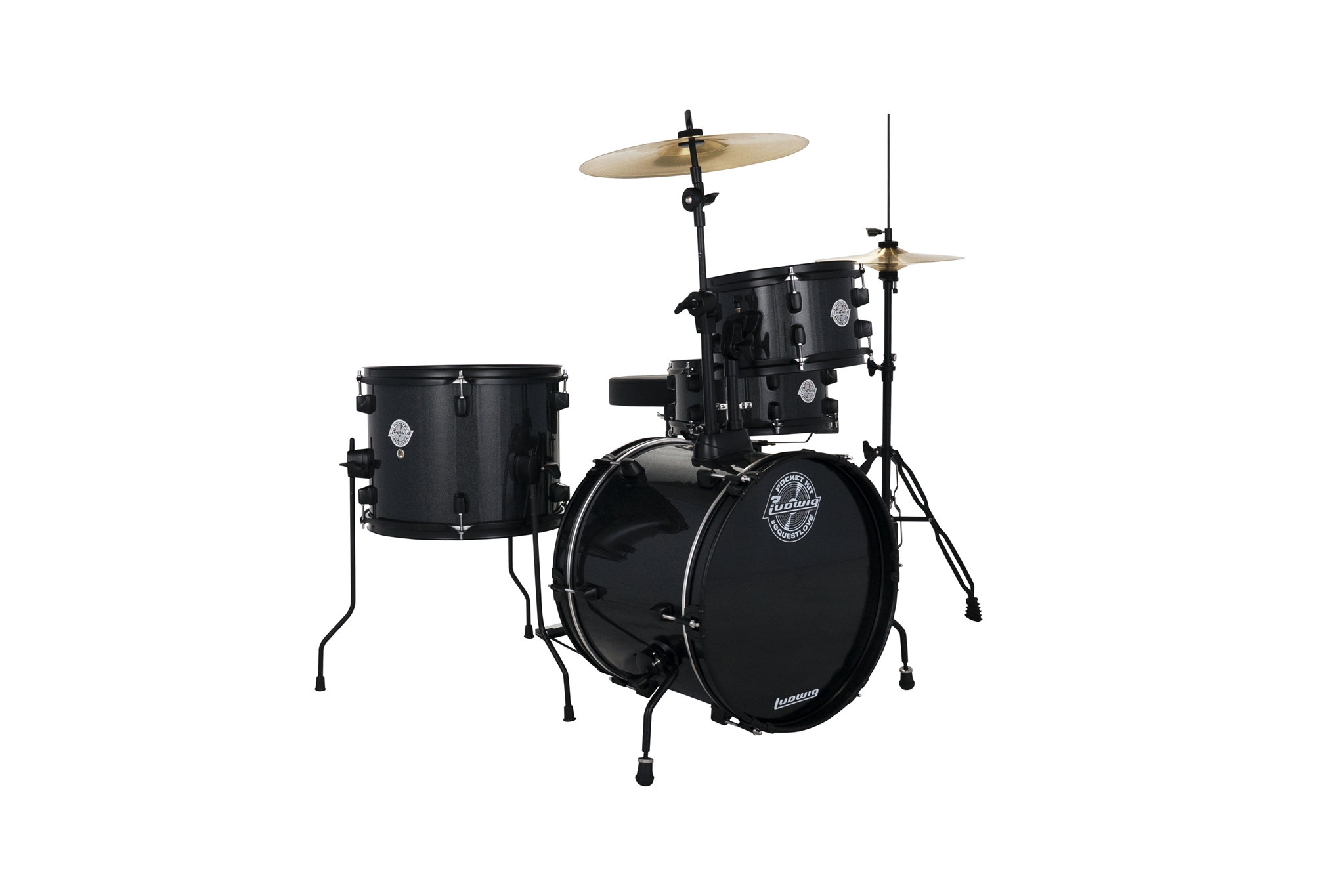 Ludwig Questlove Pocket Kit 4-piece Complete Drum Set - Moon Dust