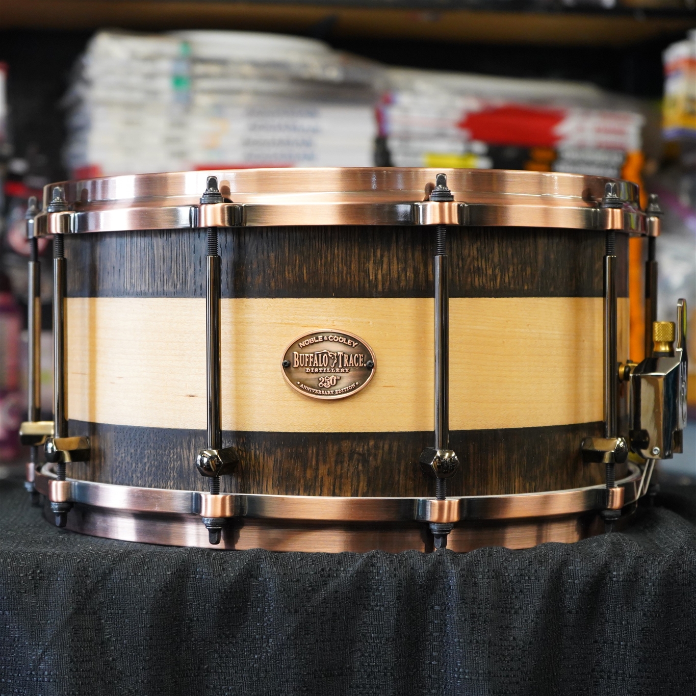 Noble & Cooley Buffalo Trace 250th Anniversary 7x14" Oak/Maple Snare Drum - Rickhouse Relic