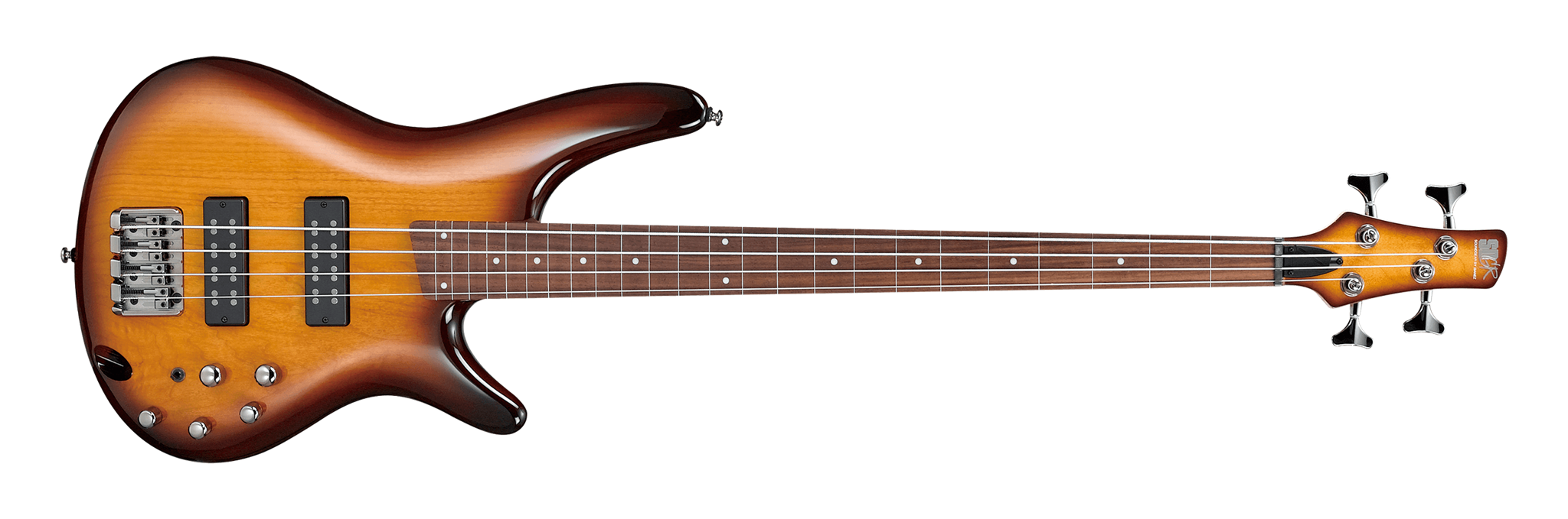 	Ibanez SR370 BBT Brown Burst  Fretless 4-String Electric Bass Guitar