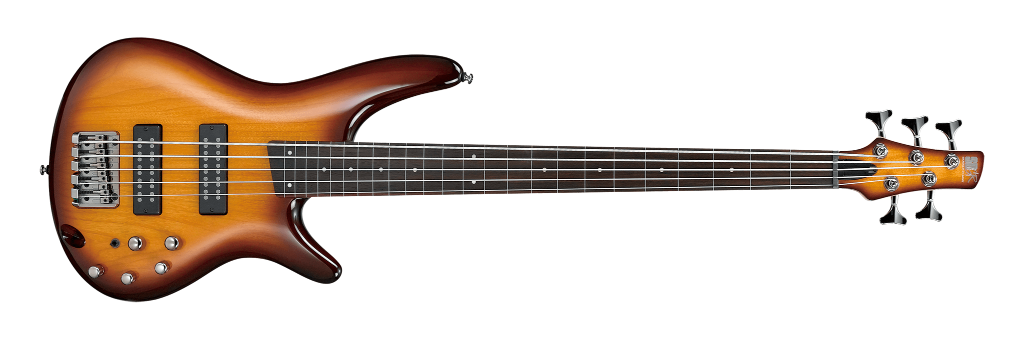	Ibanez SR375 BBT Brown Burst  Fretless 5-String Electric Bass Guitar