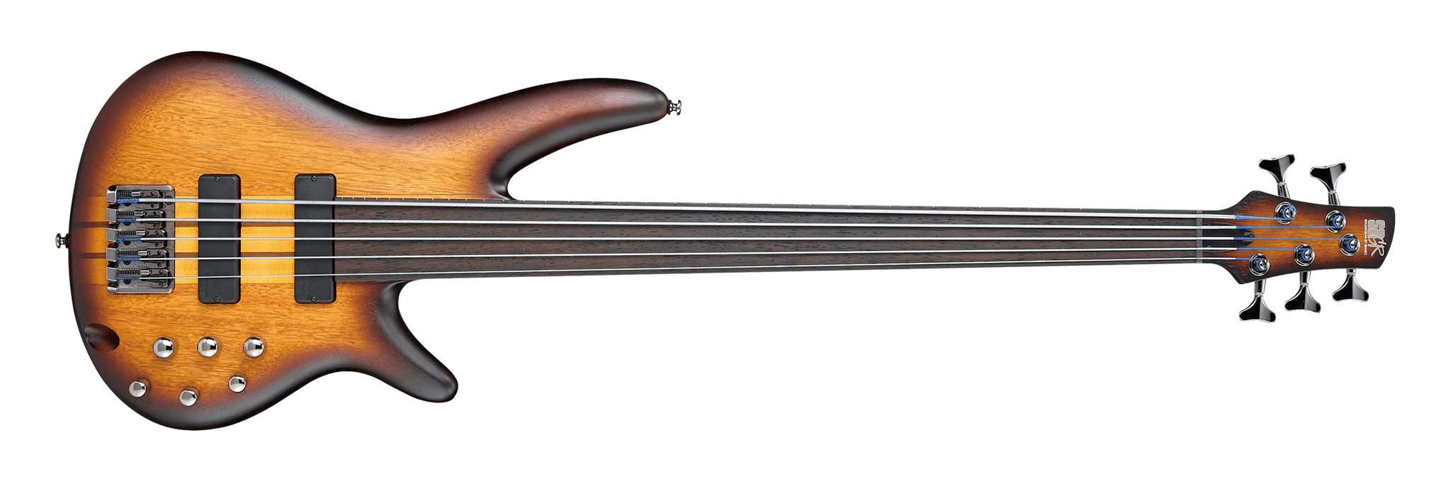 Ibanez SRF705 BBF Brown Burst Flat Fretless 5-String Electric Bass Guitar