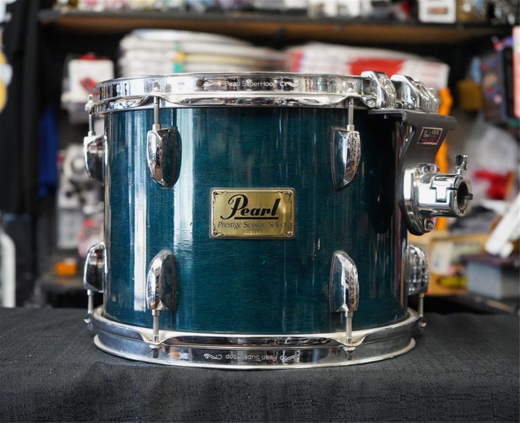 USED - Pearl Prestige Session Series 12" Maple/Mahogany Tom - Teal Blue Lacquer | 9x12"