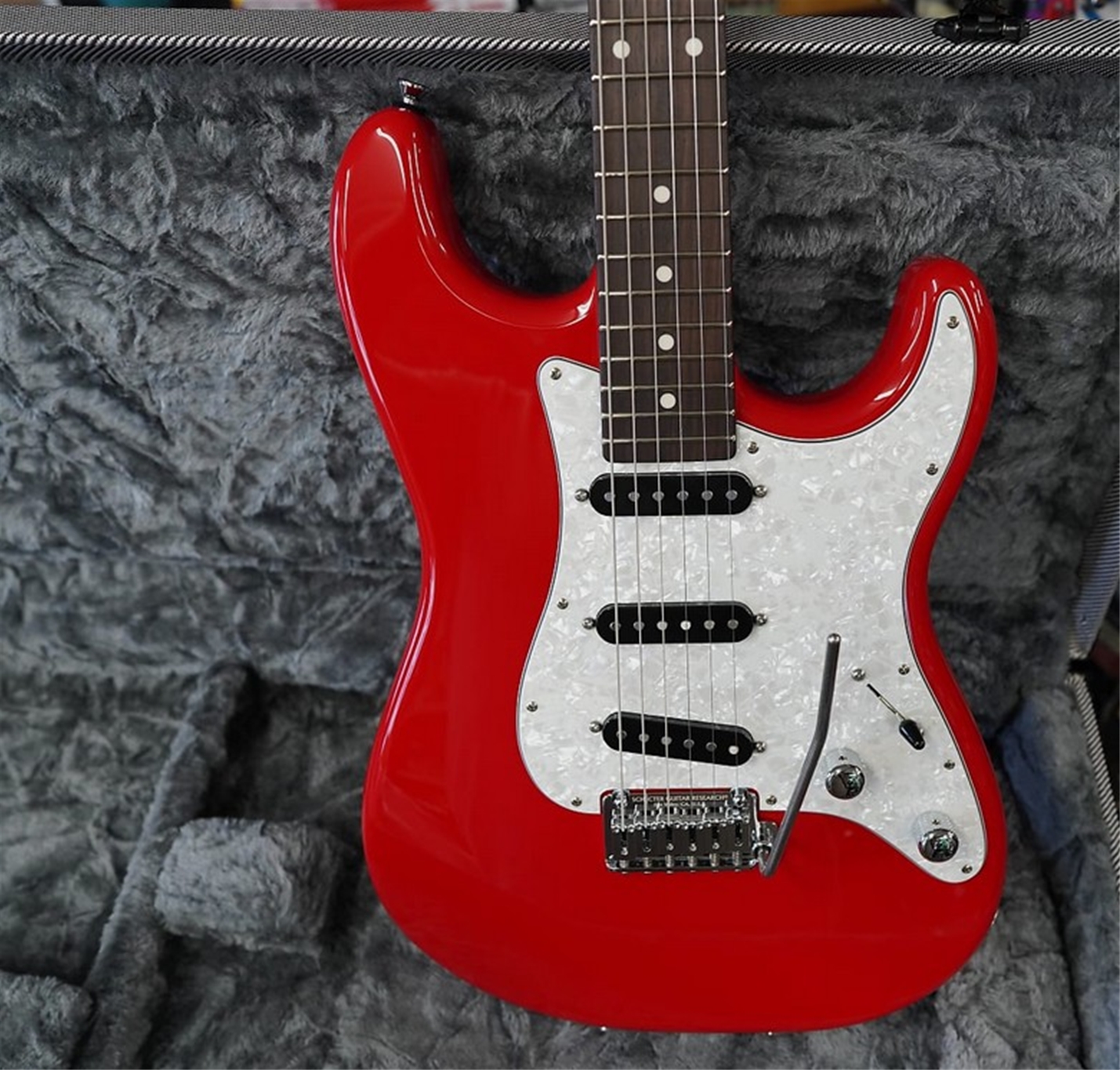 Schecter USA CUSTOM SHOP Traditional Vintage Red SSS 6-String Electric Guitar