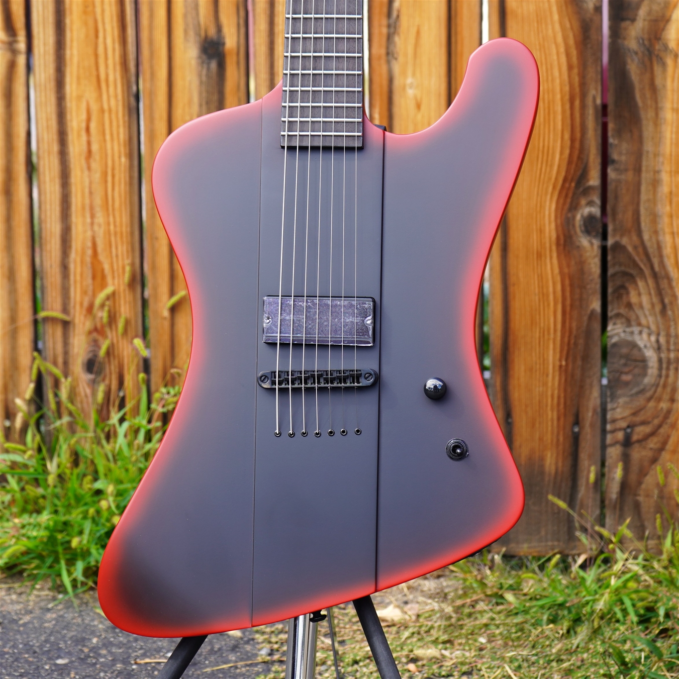 LTD Phoenix-7 Baritone Black Metal Black Red Burst Satin 7-String Electric Guitar 2026