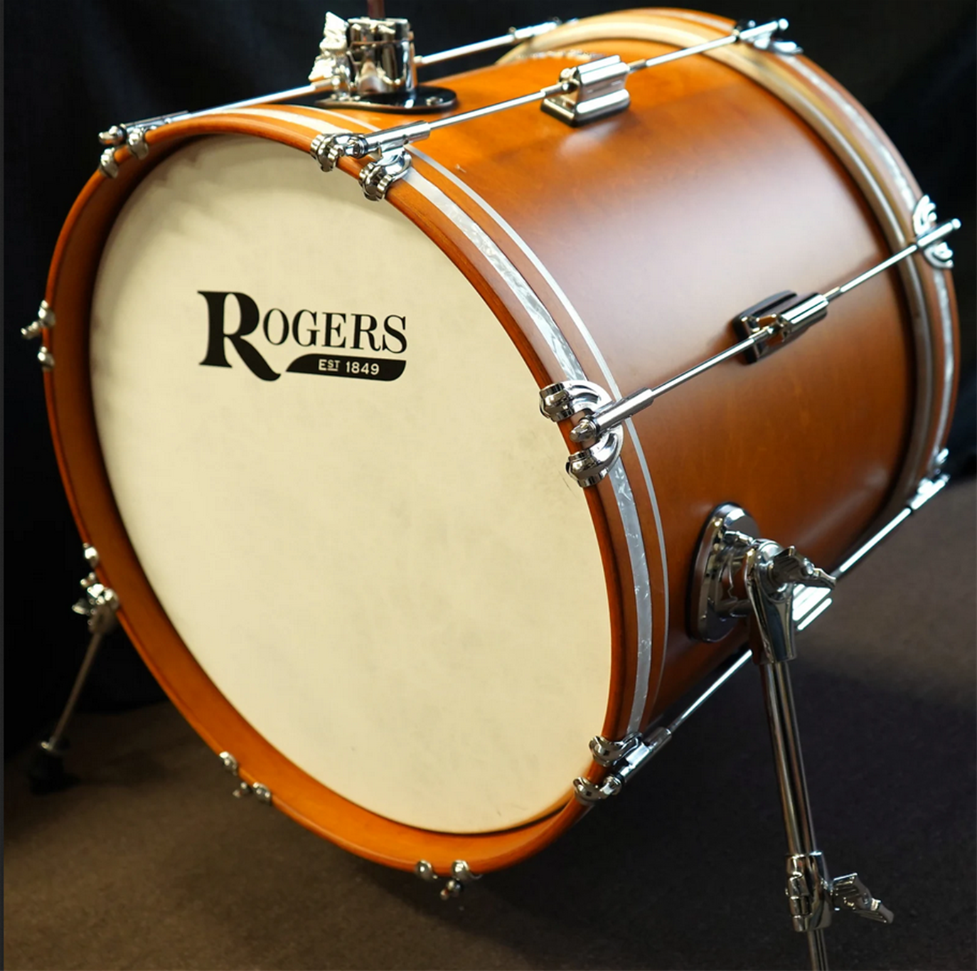 Rogers/USA Tower Series 18" Maple Bass Drum - Satin Fruit Wood Stain | 14x18"