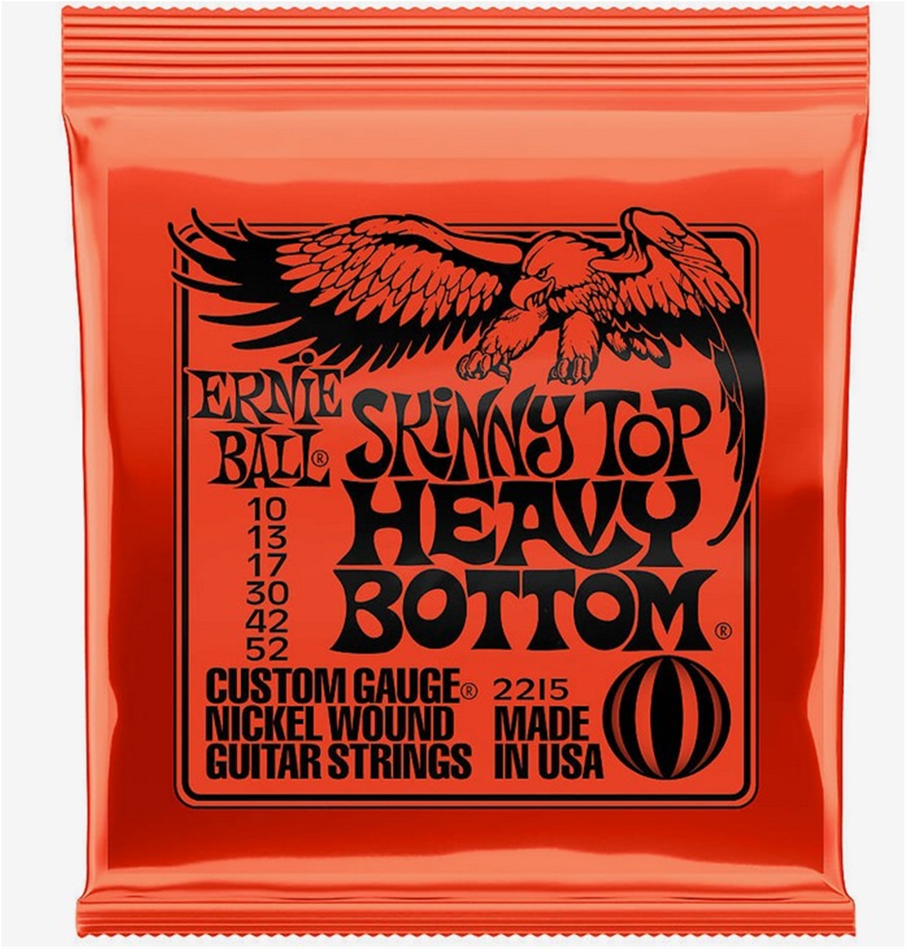 Ernie Ball Skinny Top Heavy Bottom Slinky Nickel Wound Electric Guitar Strings 10-52 Gauge