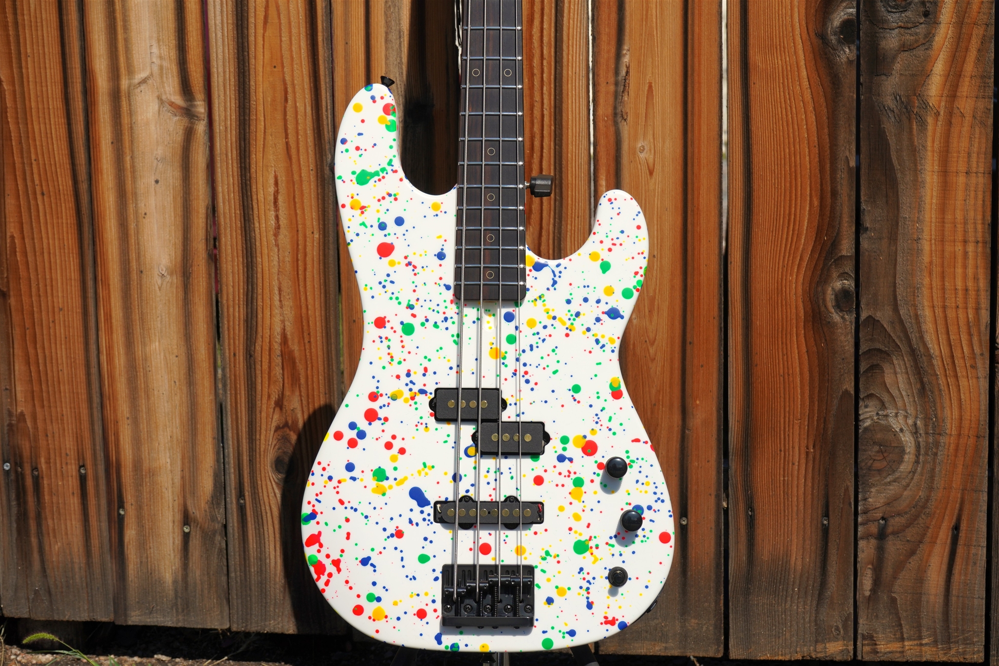 Schecter USA CUSTOM SHOP Model-T  Neon Skittles 4-String Electric Bass Guitar 2025