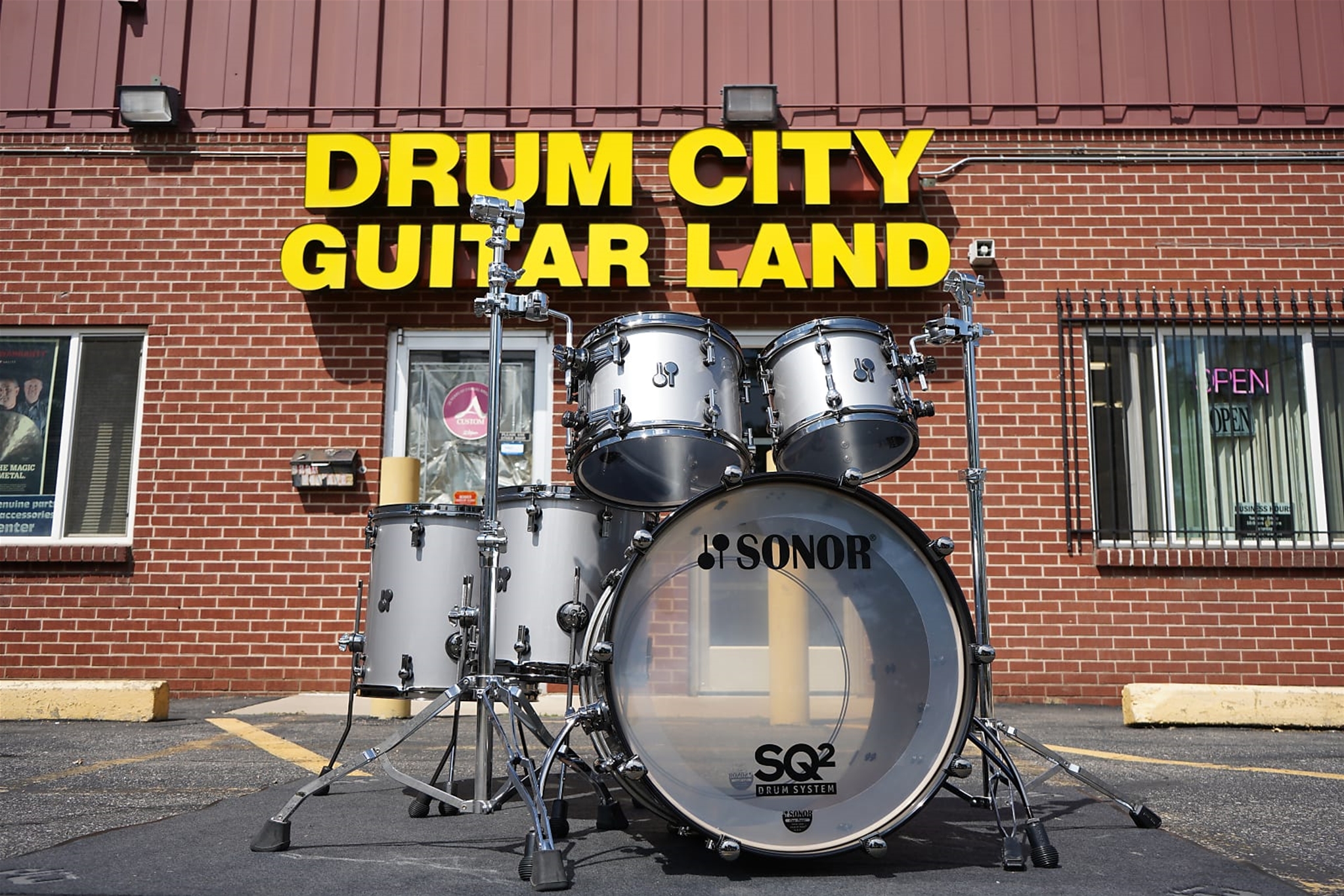 SONOR - German SQ2 Series 5pc Birch Shell Pack - Grey Aluminium Lacquer 