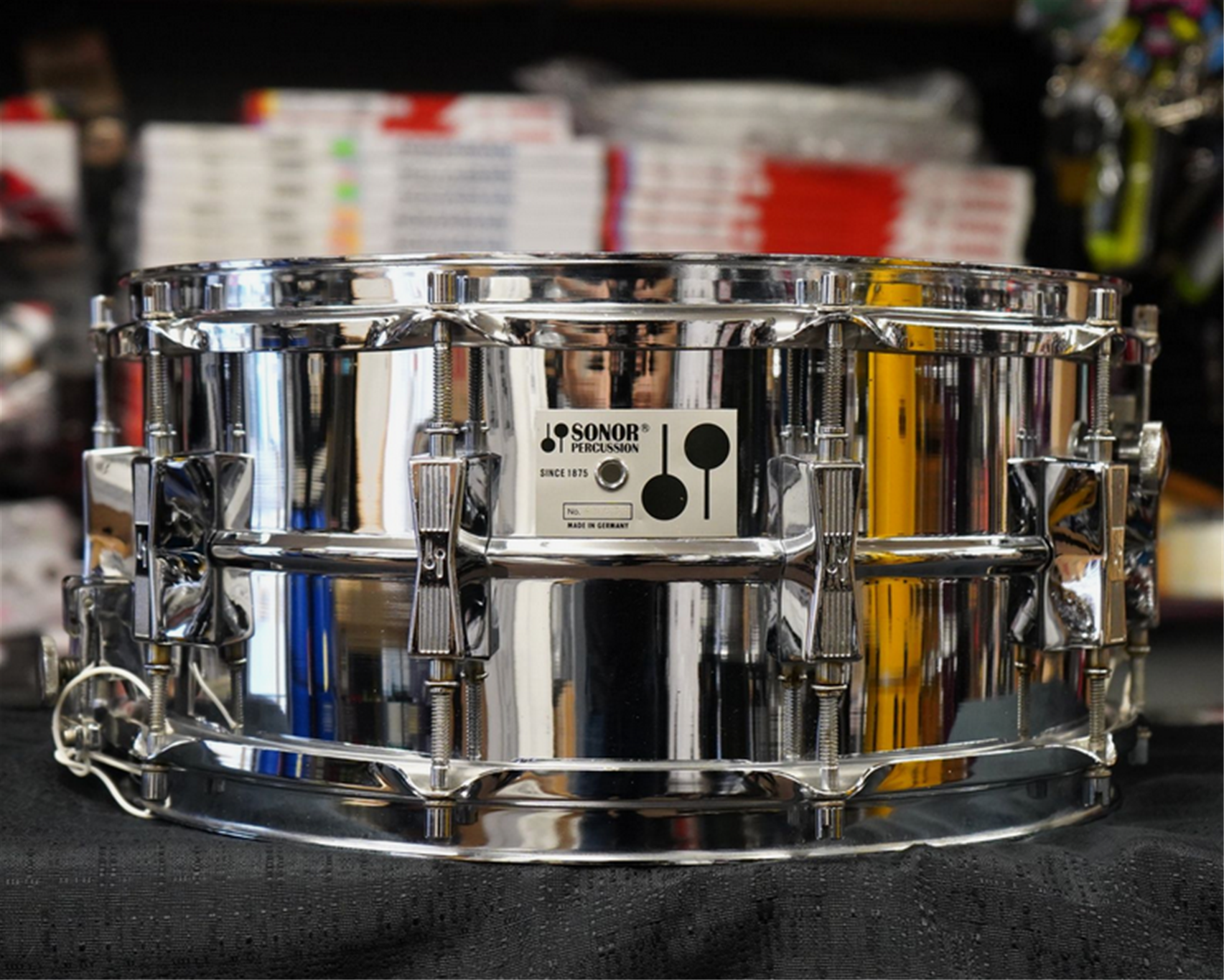 USED - Vintage 1980s Sonor D-506 Ferromanganese Steel 6.5x14" Snare Drum