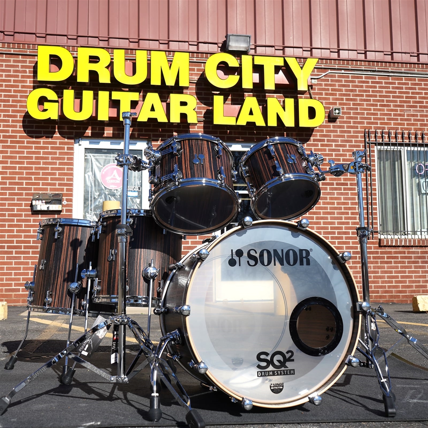 SONOR - GERMAN SQ-2 Series 5pc Heavy Beechwood Shell Pack - Exotic Ebony Inner & Outer Ply