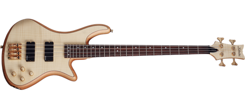 Schecter DIAMOND SERIES   Stiletto Custom-4   Natural Satin 4-String Electric Bass Guitar