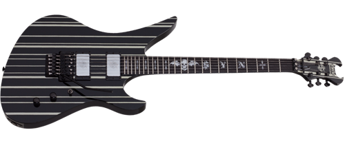Schecter DIAMOND SERIES Synyster Custom  Black w/Silver  6-String Electric Guitar 