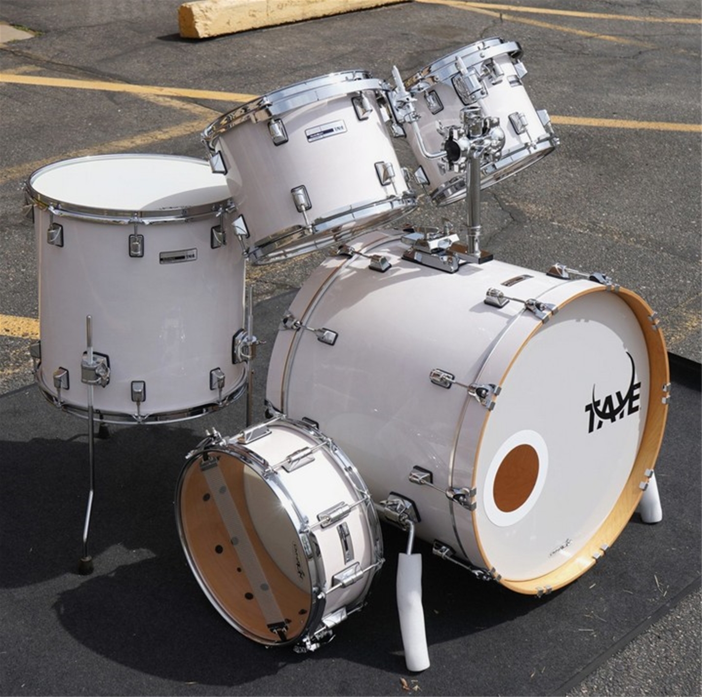 TAYE Studio Maple  SM522S  Trans White  5-piece shell pack