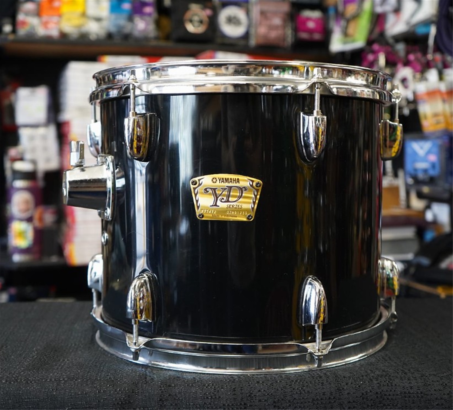 USED - Yamaha YD Series 12" Mahogany Tom - Jet Black Wrap | 10x12"