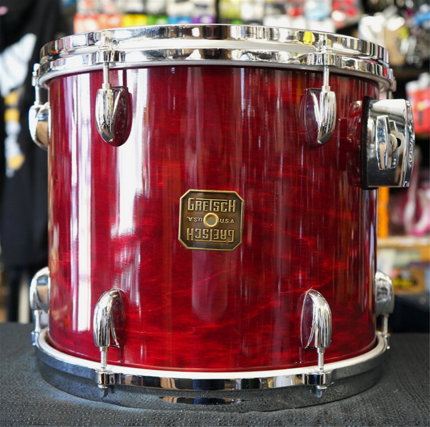 USED - Vintage 1990s Gretsch USA Custom 13" Maple Tom - Red Rosewood Lacquer | 11x13"