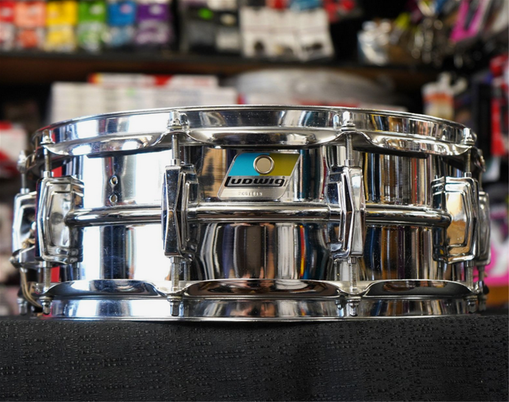 USED - Vintage 1980s Ludwig USA Supraphonic 5x14" Chrome Plated Aluminum Snare Drum