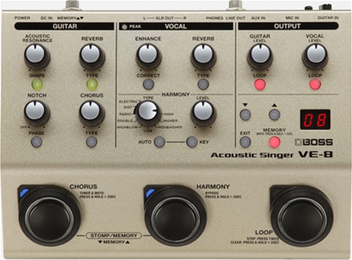 BOSS VE-8 Acoustic Singer Pedal 