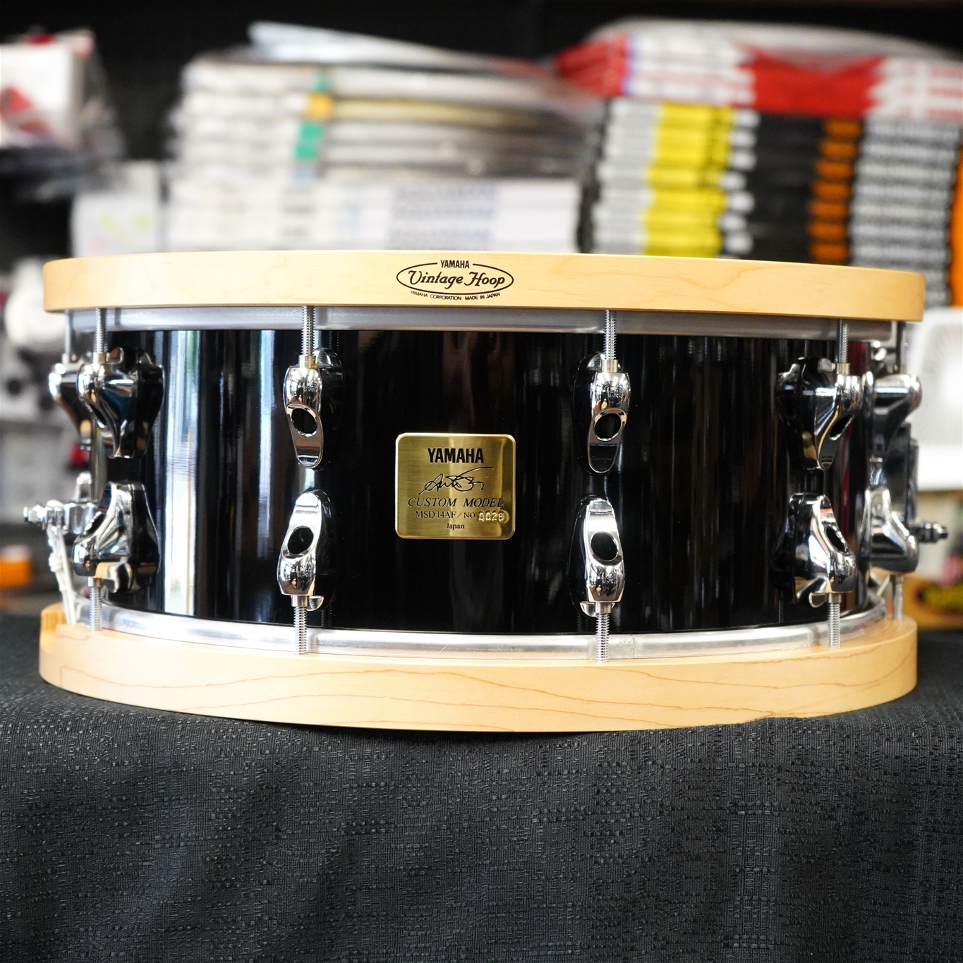 Yamaha/Japan Anton Fig Signature 6x14" Maple Snare Drum - Piano Black Lacquer