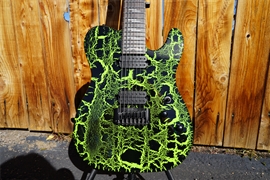 Schecter USA CUSTOM SHOP PT-7  Green Crackle  7-String Electric Guitar  