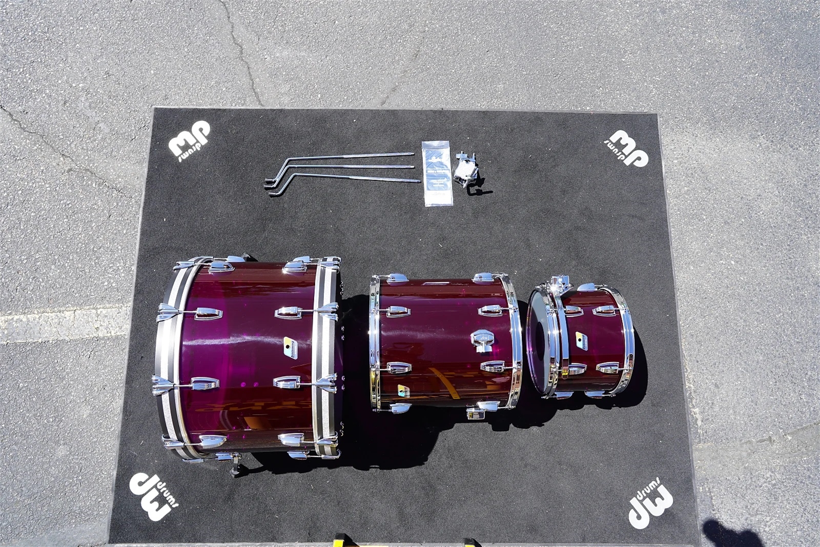 Ludwig USA Viola Vistalite 3 pezzi FabLudwig USA Viola Vistalite 3 pezzi Fab  