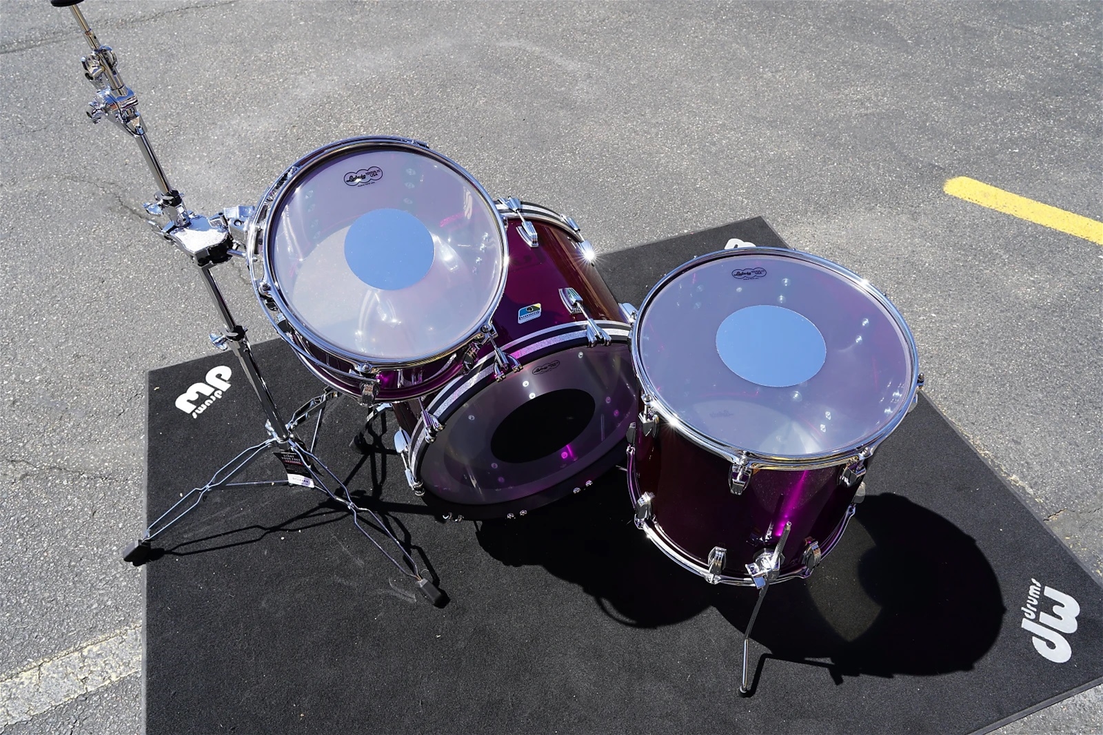 Ludwig USA Viola Vistalite 3 pezzi FabLudwig USA Viola Vistalite 3 pezzi Fab  