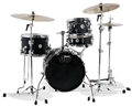 DW Design Series  Maple Shell  Mini Pro Flat Black 4-Pc Shell Kit w/ 16"Bass Drum
