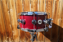 DW USA Collectors Series Cherry Satin Oil w/ twisted outer 6.5" x 14" Pure Maple Snare Drum  