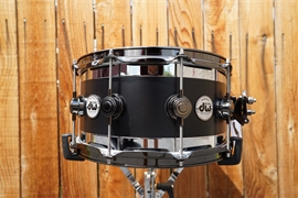 DW USA Collectors Series Super Intense Ebony Satin Oil 7 x 14" EDGE Snare Drum (2022)