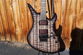 Schecter USA CUSTOM SHOP Synyster Gates Signature-FR QM Trans Clear Black Burst w/Pinstripes 6-String Electric Guitar 2022