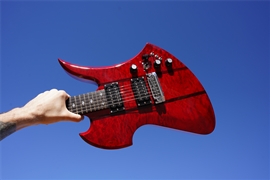 B.C. Rich Legacy Mockingbird Hardtail Transparent Red 6-String Electric Guitar 