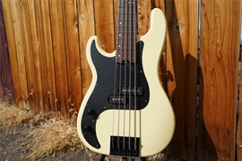 Schecter DIAMOND SERIES P-5 Ivory Left Handed 5-String Electric Bass Guitar