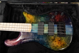 Spector USA  NS-4  Maple Burl/Deep Space Gloss 4-String Electric Bass Guitar  