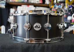 DW USA Collectors Series 6.5x14" Pure Maple VLT Shell w/ Ring's Snare Drum - Ebony Satin Oil Finish