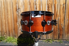 DW USA Collectors Series - Intense Tobacco Satin Oil - 7 x 14" Maple Snare Drum w/ Black Nickel Hdw.