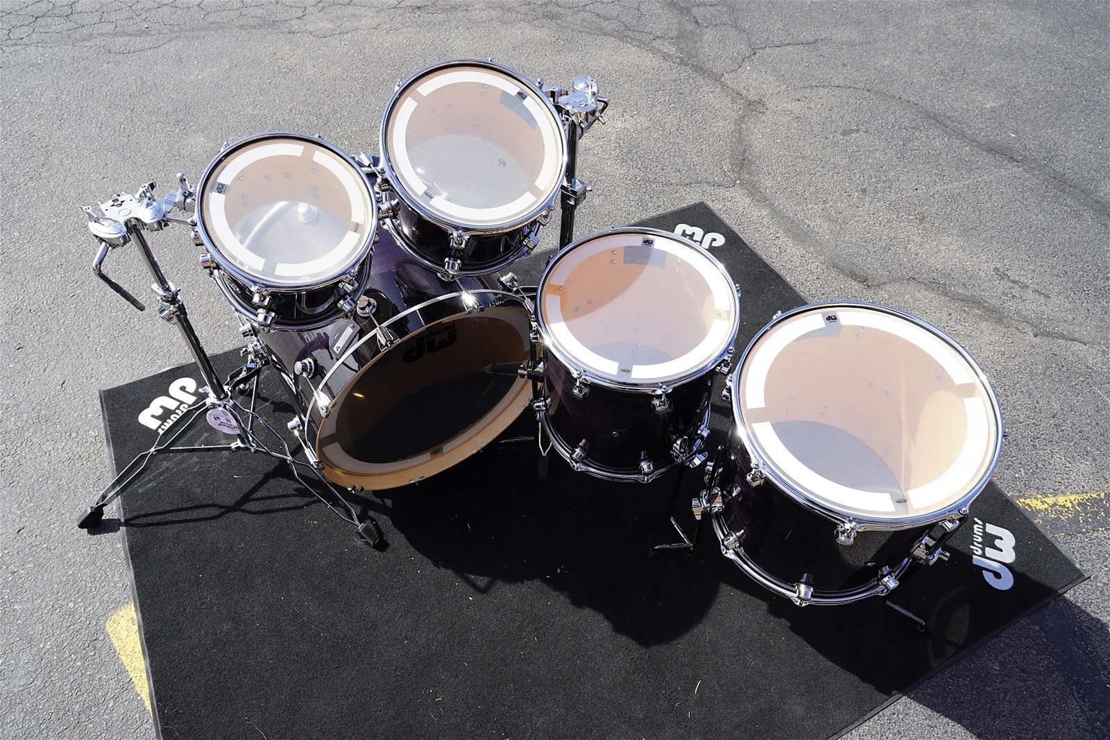 dw drum set double bass