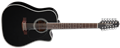 Takamine EF381SC Black 12-String Acoustic Electric Guitar 