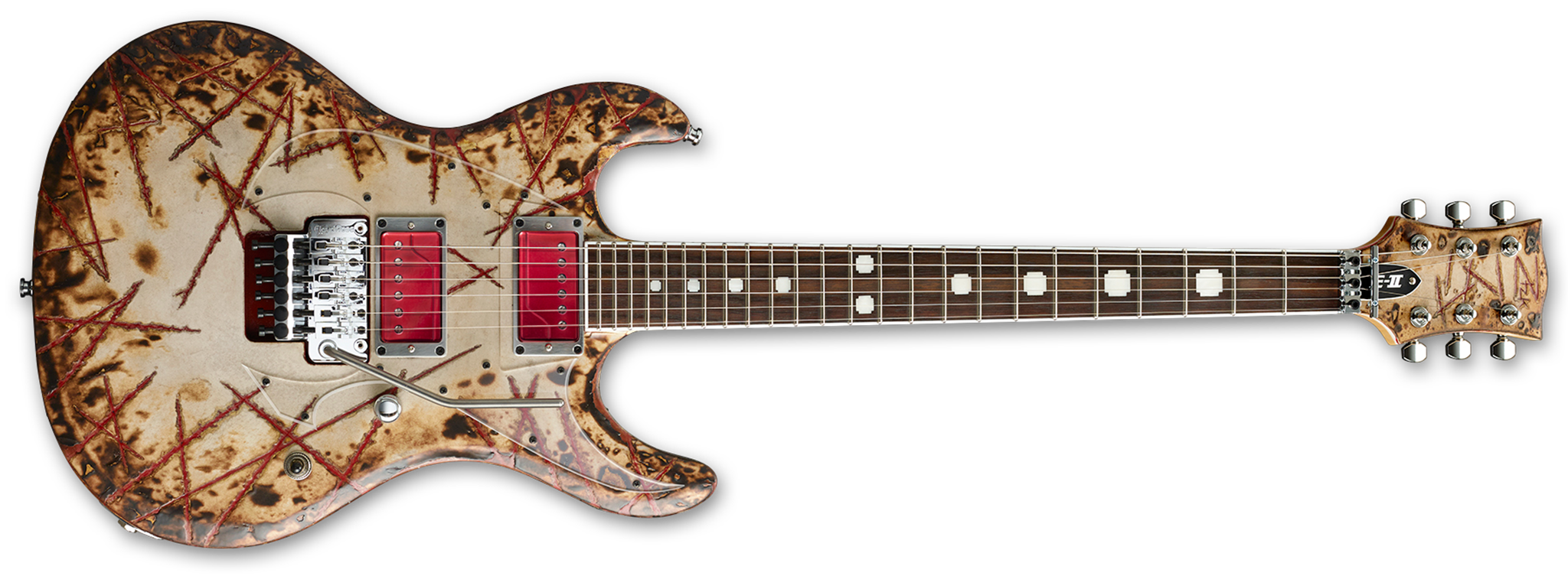 ESP E-II Richard Z. RZK-1 Burnt 6-String Electric Guitar