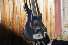 G&L USA Kiloton-5/Fretless/Lined Jet Black Satin Frost 5-String Electric Bass Guitar 2023