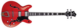 Hagstrom Viking Bass 30.75 Scale Wild Cherry Transparent  4-String Electric Bass Guitar 2022