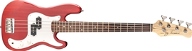 Jay Turser  JTB-40 Trans Red   3/4 Size 30.5 Inch Scale 4- String Electric Bass Guitar 