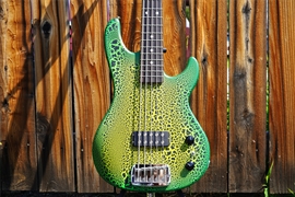 G&L USA Custom Shop Kiloton-5   Black Crinkle Over Yellow Greenburst 5-String Electric Bass Guitar 2025