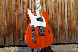 G&L USA ASAT Classic Bluesboy 90  Semi-Hollow Clear Orange  Left Handed 6-String Electric Guitar 2024