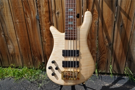 Spector USA NS-5XL  Curly/Flame Solid Wings/Oil finish  Left Handed  5-String Electric Bass Guitar 2023