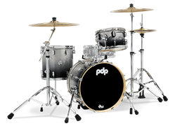 PDP PDCM18BPSB - CONCEPT MAPLE - SILVER TO BLACK FADE LACQUER - 3pc BOP SHELL PACK