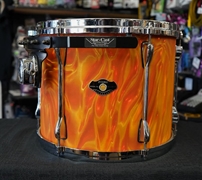 USED - Tama Superstar Series 14" Birch/Basswood Tom w/ DieCast Hoops - Orange Satin Flame | 11x14"