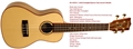 KALA KA-ASOV-C Solid Ovangkol Spruce Top Concert Ukulele 