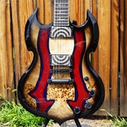 Wylde Audio Barbarian Special Edition Blood River Burl 6-String Electric Guitar